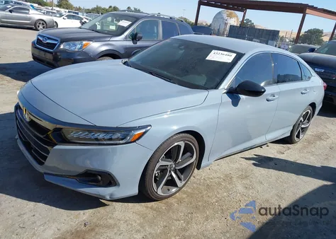 2022 Honda Accord Sport из США, поврежденный, VIN 1HGCV1F38NA108276